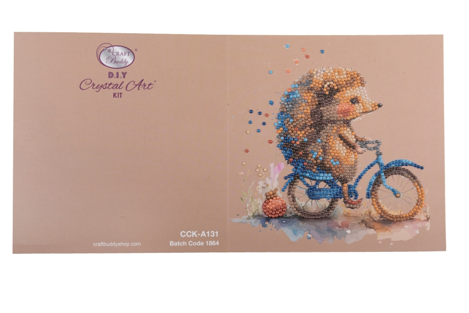 Craft Buddy CCK-A131 Crystal Card Kit 18 x 18 cm Cute Baby Hedgehog