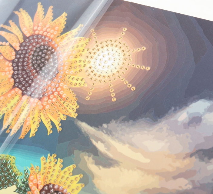 Craft Buddy CCK-A125 Crystal Card Kit 18 x 18 cm Soulful Sunflower