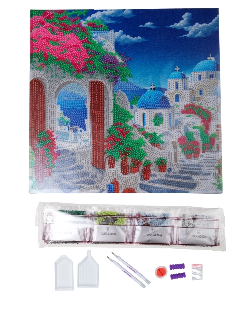 Craft Buddy CAK-A200M 30 x 30 cm Crystal Art Kit Holzrahmen Blue House View