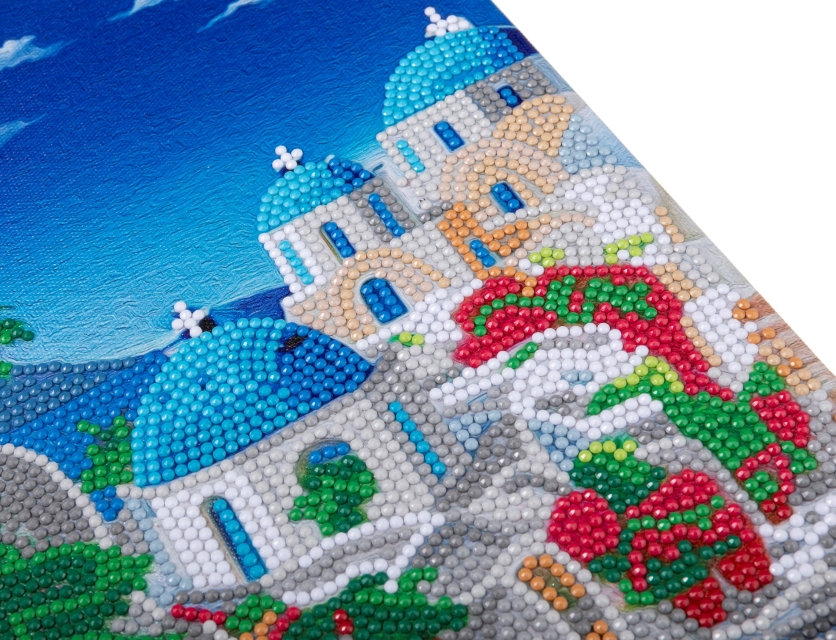 Craft Buddy CAK-A200M 30 x 30 cm Crystal Art Kit Holzrahmen Blue House View