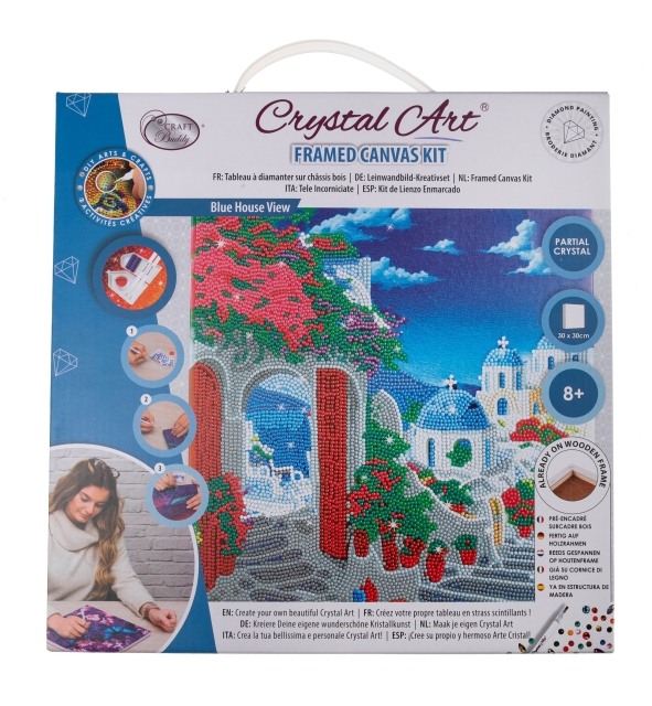 Craft Buddy CAK-A200M 30 x 30 cm Crystal Art Kit Holzrahmen Blue House View