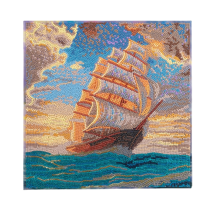 Craft Buddy CAK-TK022M 30 x 30 cm Crystal Art Kit Holzrahmen Corageous Voyage