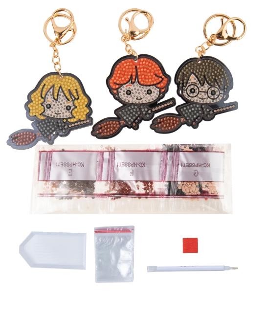 Craft Buddy CAKC-HPSSET1 Crystal Art Keyring Set Flying Friends