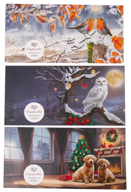 Craft Buddy CCK-XMAS2024SET Crystal Art Card Set of 8 Cards 18 x 18 cm The Magic of Christmas