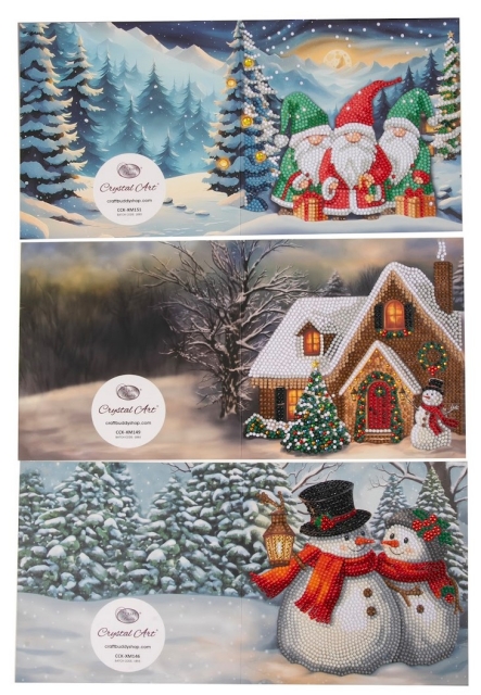 Craft Buddy CCK-XMAS2024SET Crystal Art Card Set of 8 Cards 18 x 18 cm The Magic of Christmas