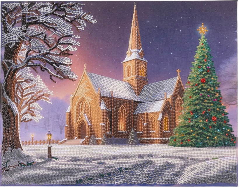 Craft Buddy CAK-A297ML Framed Crystal Art Holzrahmen Silent Night