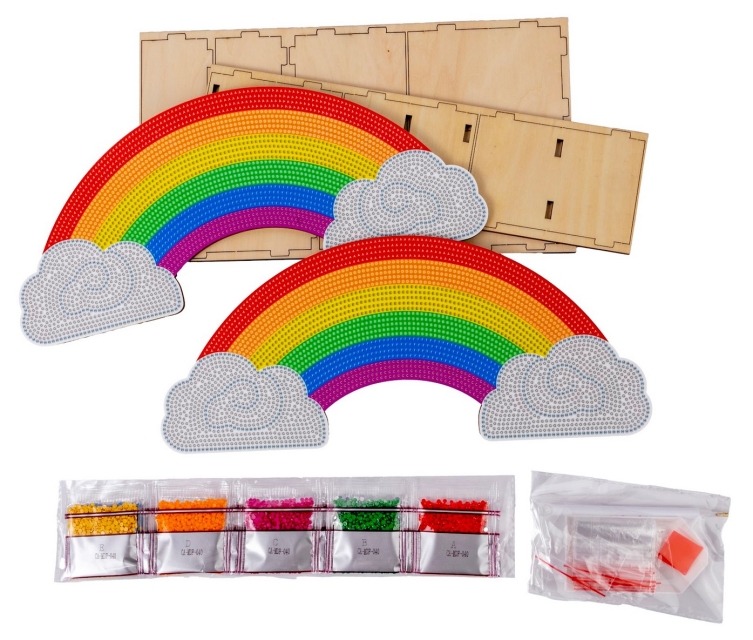 Craft Buddy CA-MDF-040 Crystal Art Rainbow Pen Stand Regenbogen