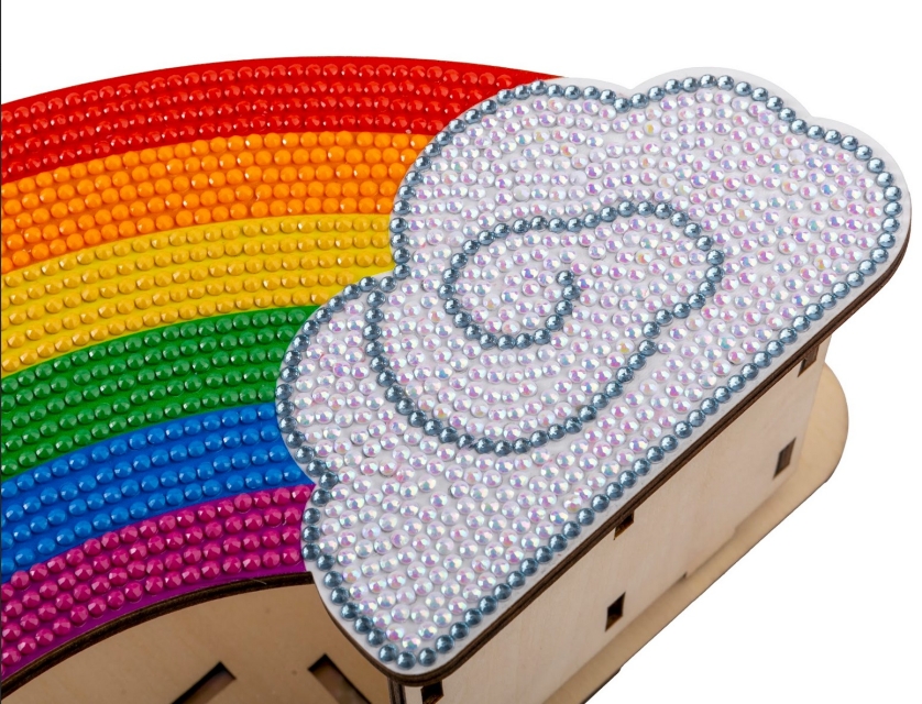 Craft Buddy CA-MDF-040 Crystal Art Rainbow Pen Stand Regenbogen