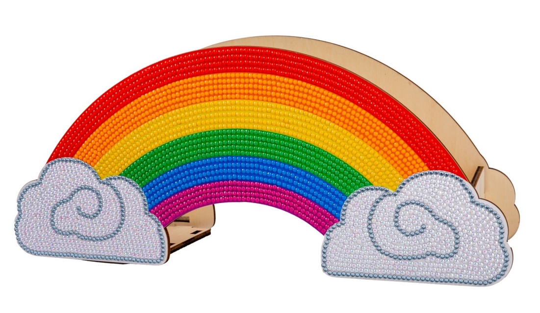 Craft Buddy CA-MDF-040 Crystal Art Rainbow Pen Stand Regenbogen