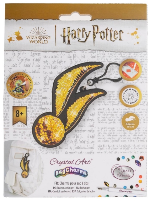 Craft Buddy CABC-HPS001 Crystal Art Backpack Charm Kit Golden Snitch