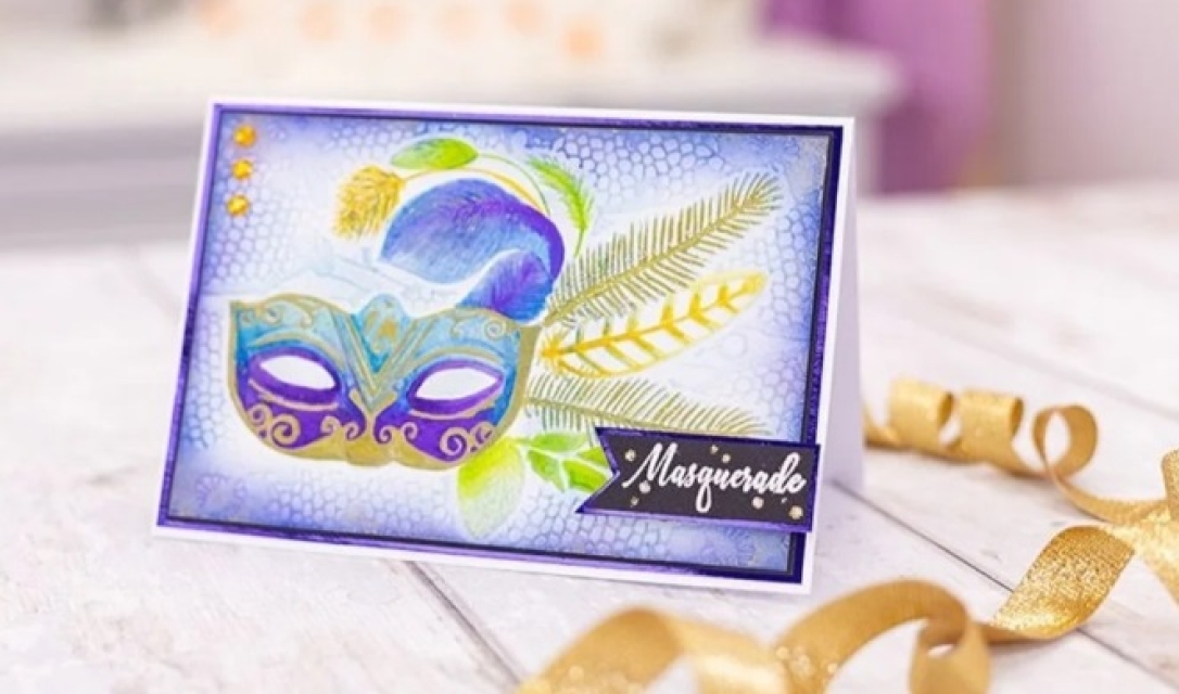 Crafter's Companion Masquerade Ball 3D Embossing Folder Masquerade Mask