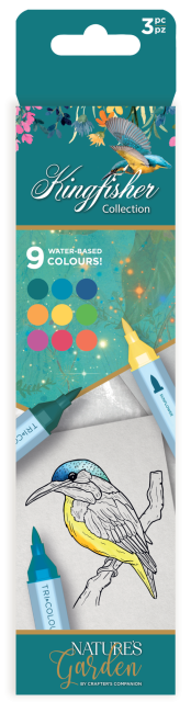 Crafter's Companion Kingfisher Collection TriColour Aqua