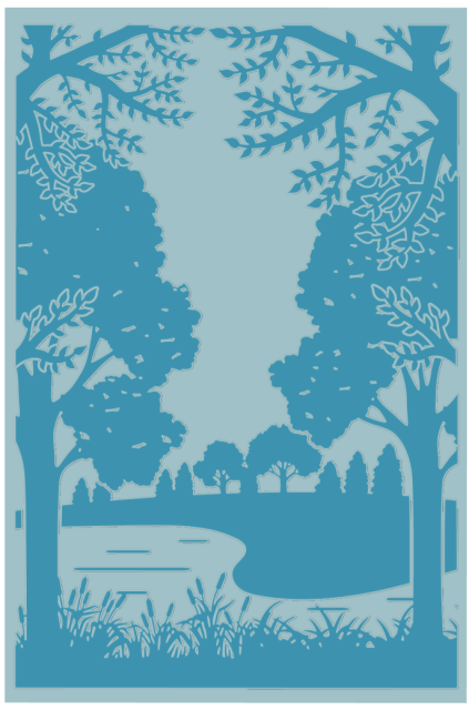 Crafter's Companion Kingfisher Collection 6 x 4 Inch Embossing Folder By The River