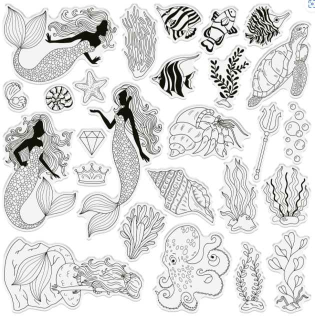 Crafter's Companion Enchanted Ocean Clear Stamp Ocean Dreams