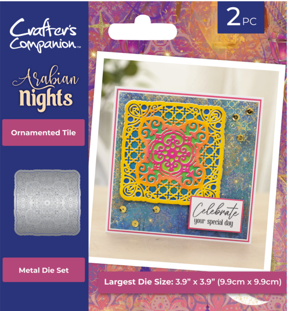 Crafter's Companion Arabian Nights Metal Dies Ornamented Tile