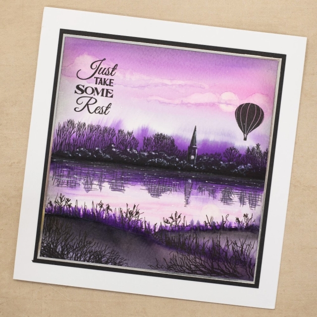 Crafter's Companion Clear Stamps Transparente Stempel Draw the Line Relax and Renew