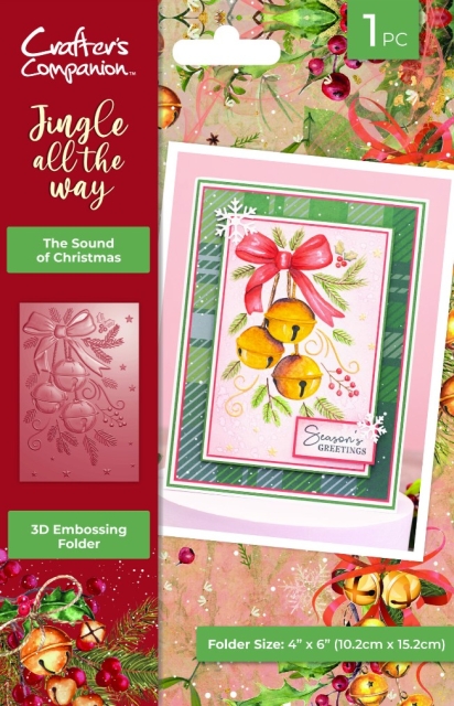 Crafter's Companion 3D Embossing Folders Jingle All The Way The Sound of Christmas