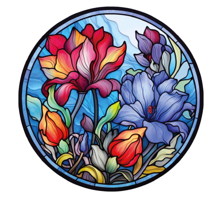 Crafter's Companion Printed Acetate Effect Circles Stained Glass Windows