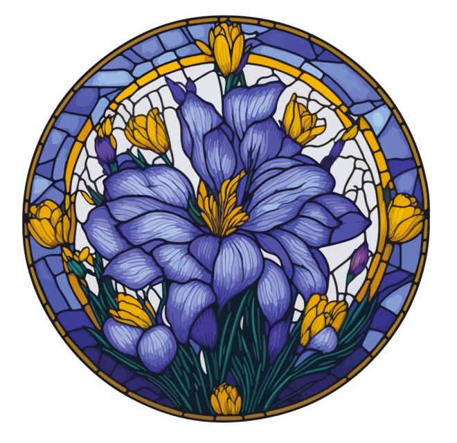 Crafter's Companion Printed Acetate Effect Circles Stained Glass Windows