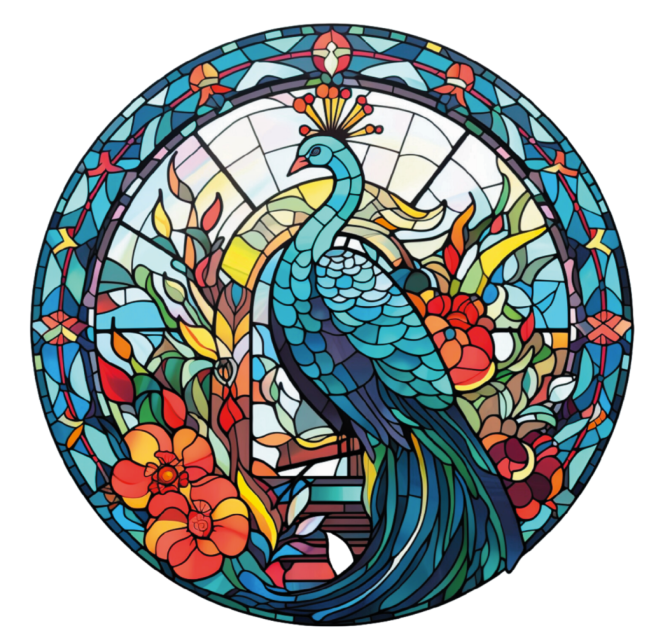 Crafter's Companion Printed Acetate Effect Circles Stained Glass Windows