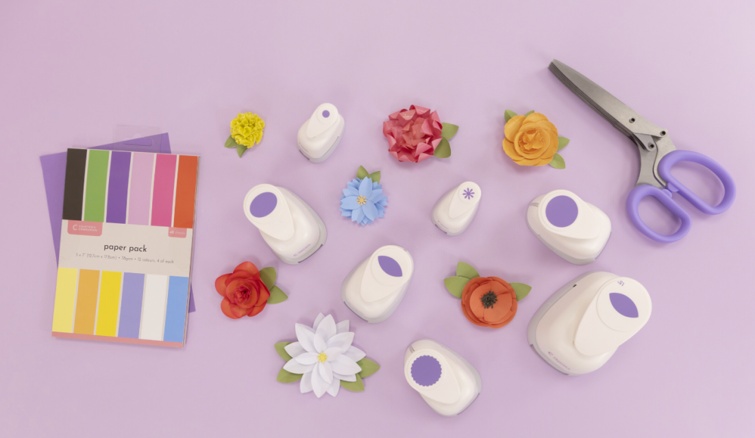 Crafter's Companion Flower Paper Punches Fringed Scissors