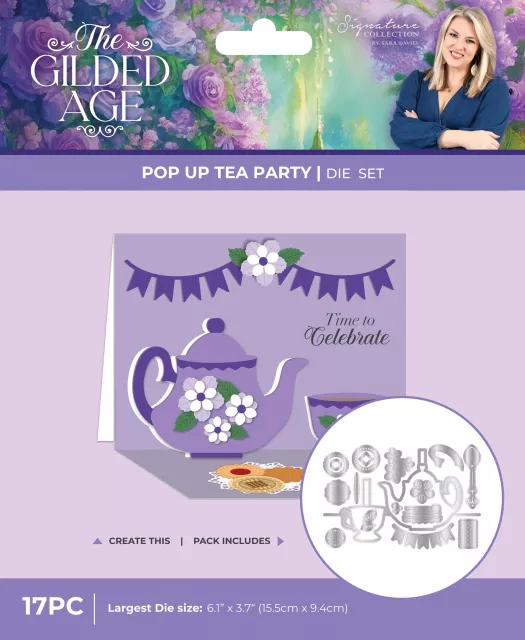 Crafter's Companion Metal Die The Gilded Age Pop-Up Tea Party
