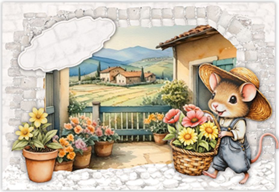 Creatief Art Mice Paradies 01 Card Kit
