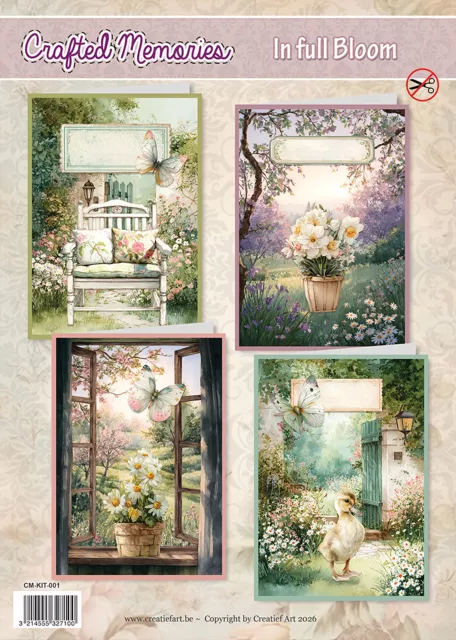 Creatief Art In Full Bloom Card Kit Kartenset Crafted Memories