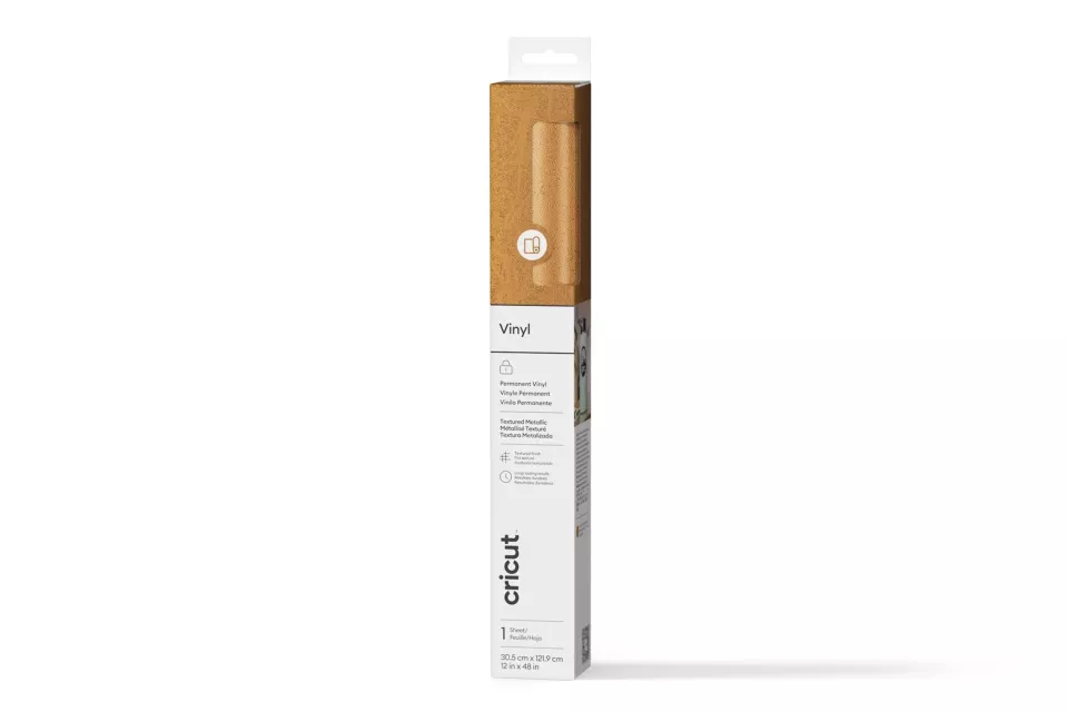 Cricut Premium Vinyl Textured 12 x 48 Inch Metallic Gold