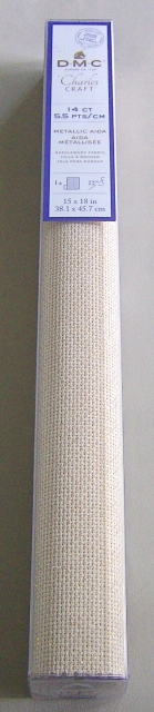 DMC Aida-Stoff Metallicstoffzuschnitt 5.5pt/cm 381 x 457 mm gold