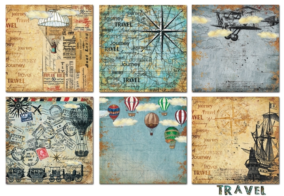 Decorer Travel 8 x 8 Inch Paper Pack