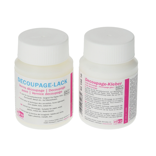 Decoupage Set mit Kleber und Lack, jeweils 100 ml