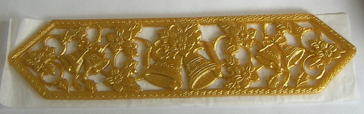 Wachs Dekor Borte ca. 5 x 20 cm Weihnachten