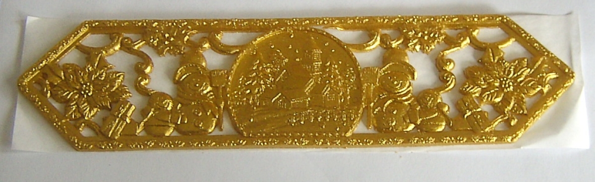 Wachs Dekor Borte ca. 5 x 20 cm Weihnachten