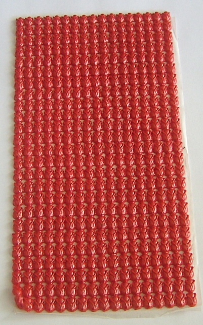 Wachs Platte mit Dekor Borten rot