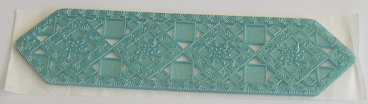 Wachs Dekor Borte ca. 5 x 20 cm helltürkis