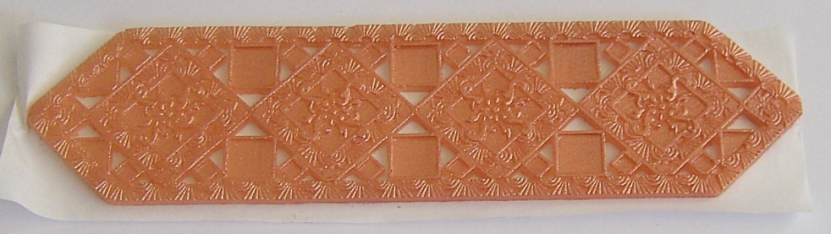Wachs Dekor Borte ca. 5 x 20 cm lachs