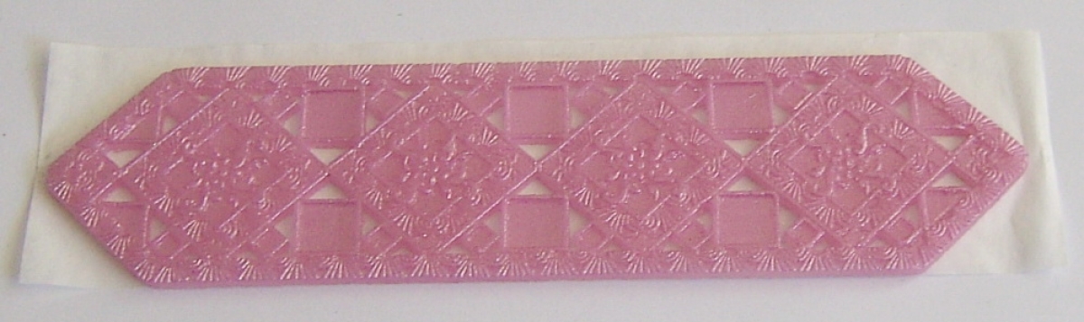 Wachs Dekor Borte ca. 5 x 20 cm rosa