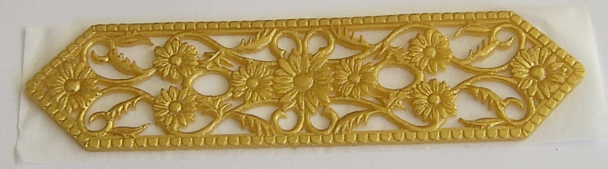 Wachs Dekor Borte ca. 5 x 20 cm gold