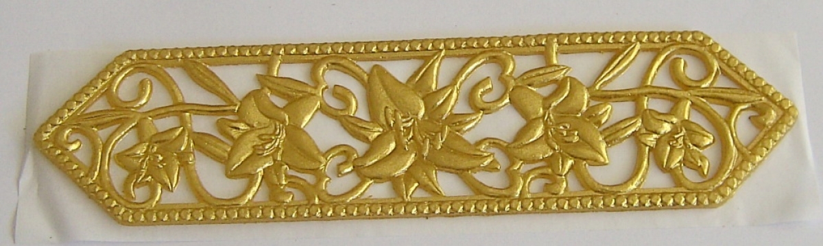Wachs Dekor Borte ca. 5 x 20 cm gold