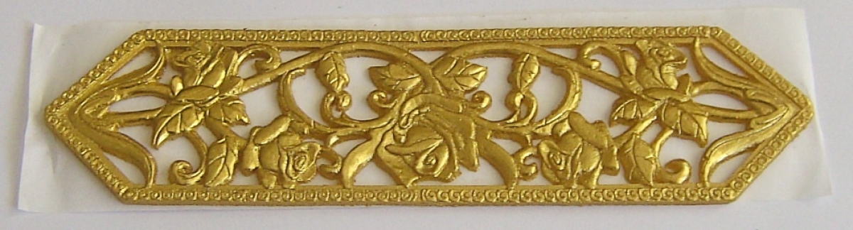 Wachs Dekor Borte ca. 5 x 20 cm gold