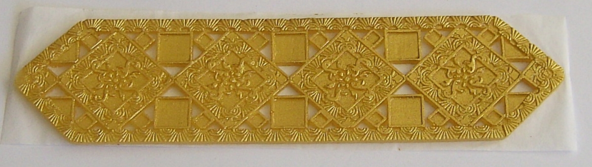 Wachs Dekor Borte ca. 5 x 20 cm gold