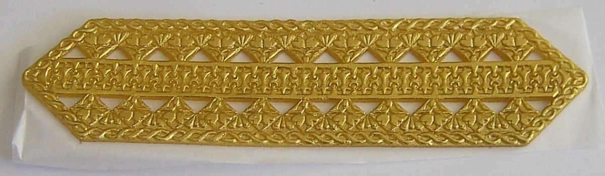 Wachs Dekor Borte ca. 5 x 20 cm gold