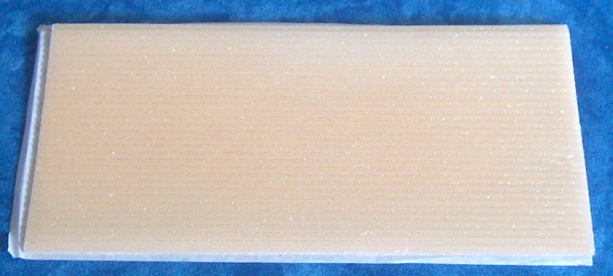 Wachs Platte mit Dekor Borten weiss mit Glitzer