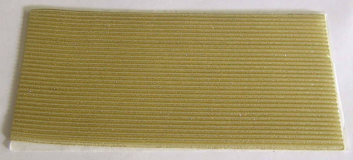 Wachs Platte mit Dekor Borten gold mit Glitzer