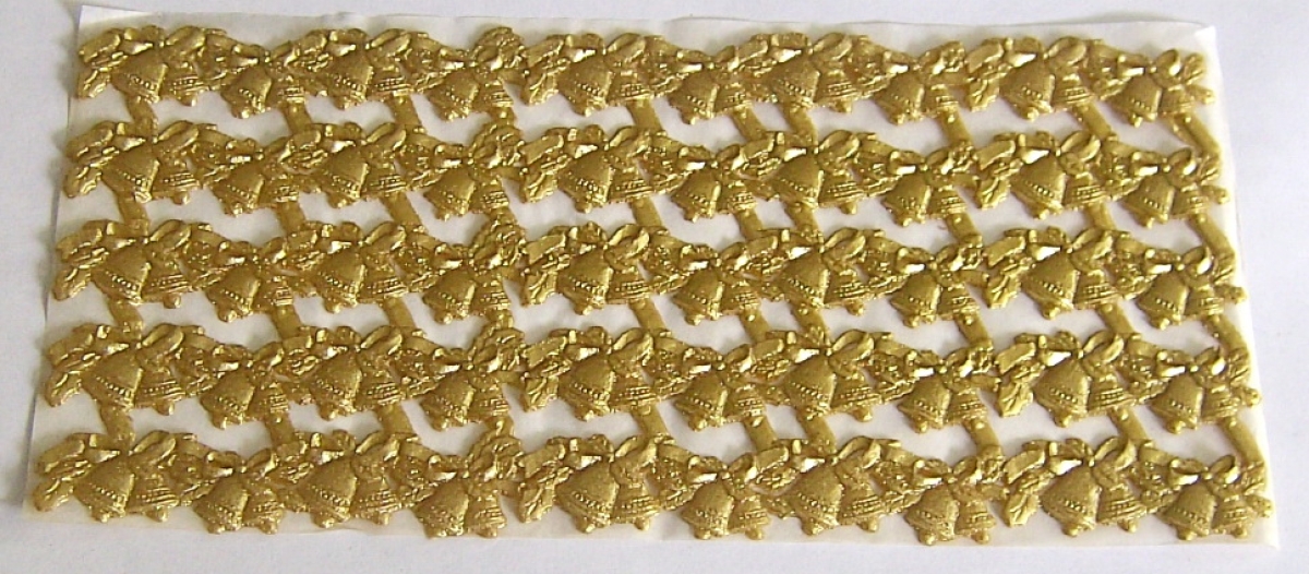 Wachs Platte mit Dekor Borten gold