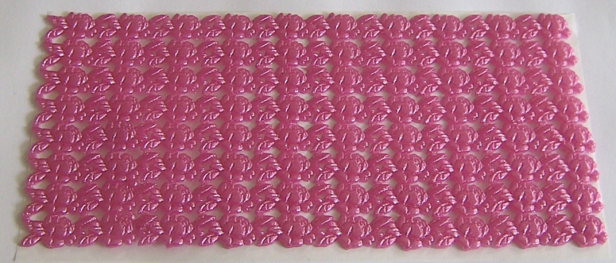 Wachs Platte mit Dekor Borten Blumen pink