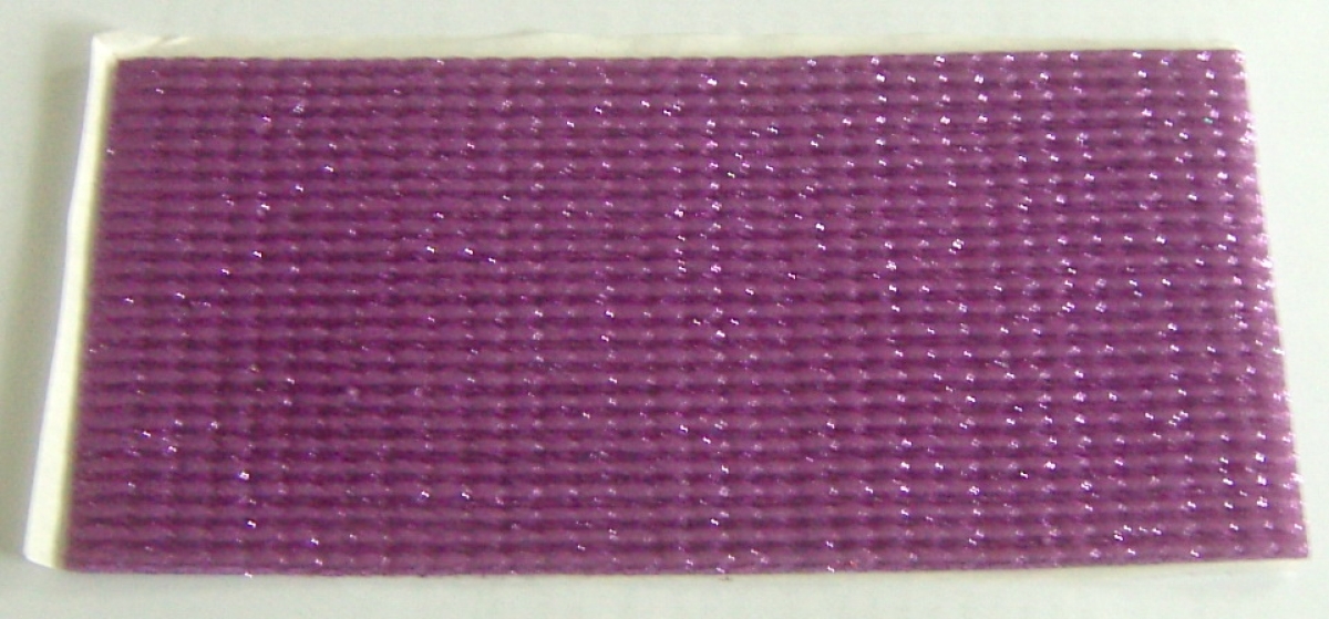 Wachs Platte mit Dekor Borten lila mit Glitzer