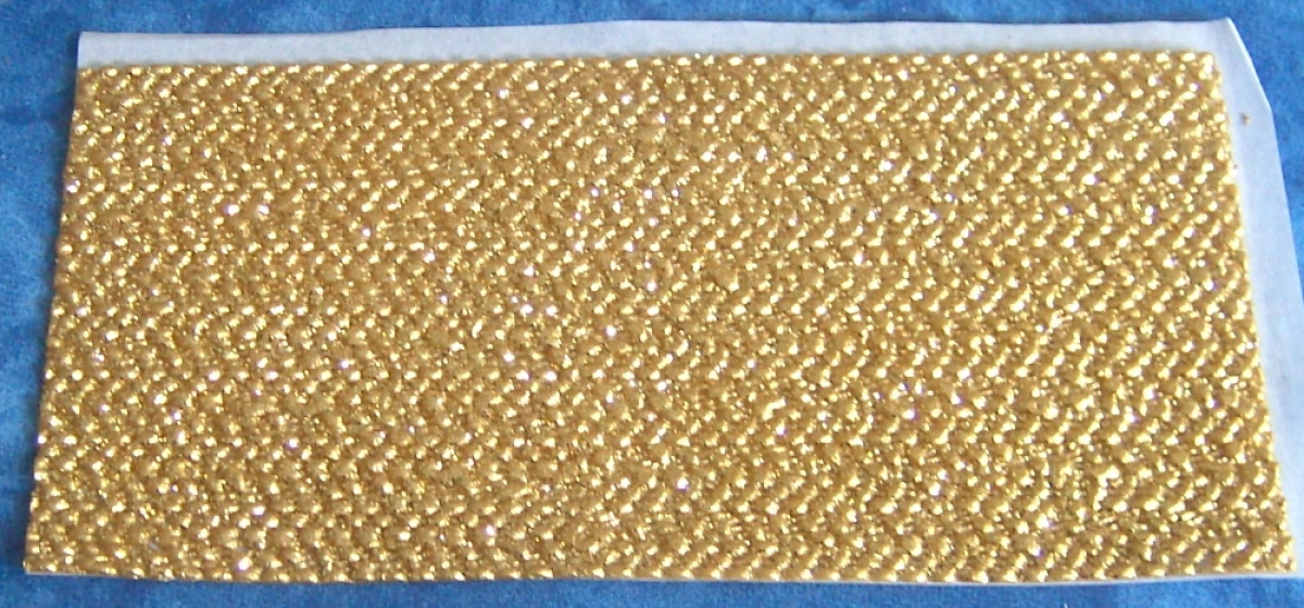 Wachs Dekor Platte gold mit Glitzer