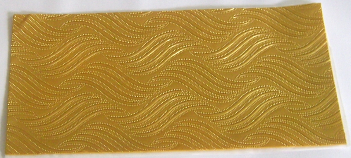 Wachs Dekor Platte gold